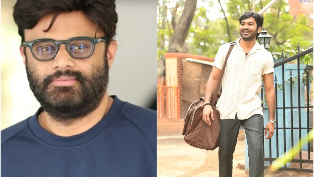 Dhanush and director Tamizharasan Pachamuthu ahead of their upcoming rural entertainer
