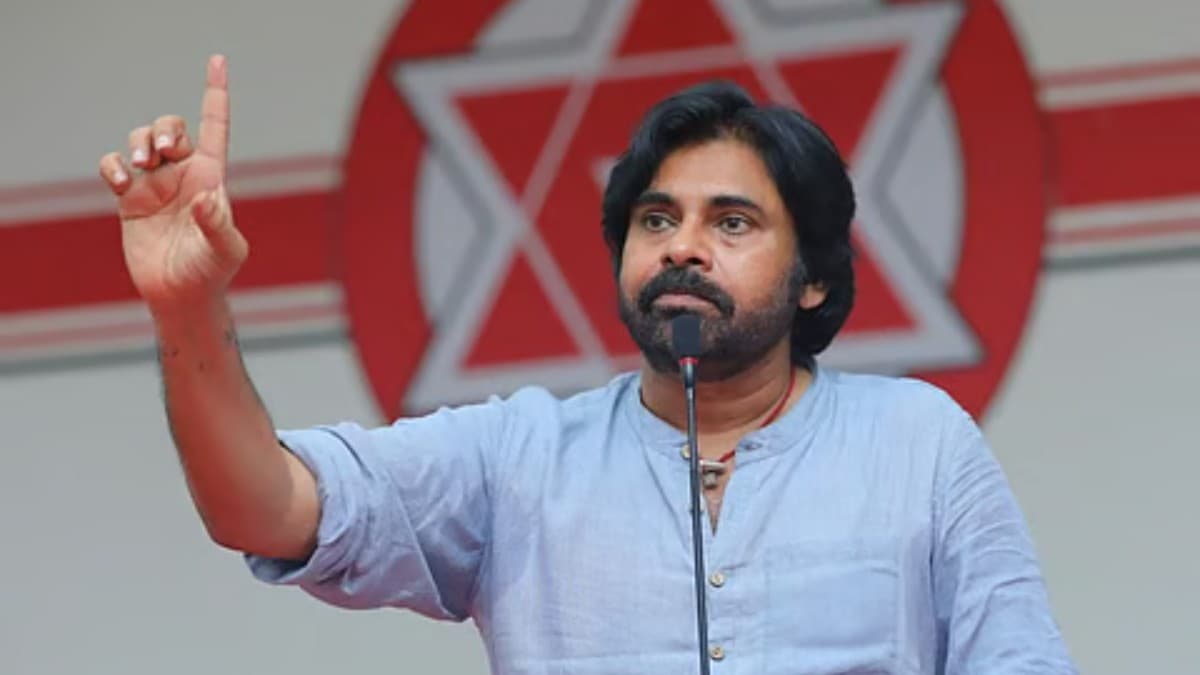 The user interface screens of the Janasena Asthra mobile application showcasing cadre profile management and constituency level networking features.